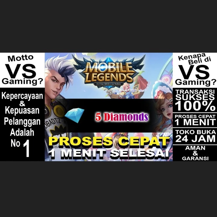 Jual 5 Diamonds Mobile Legends MelonStore | VCGamers