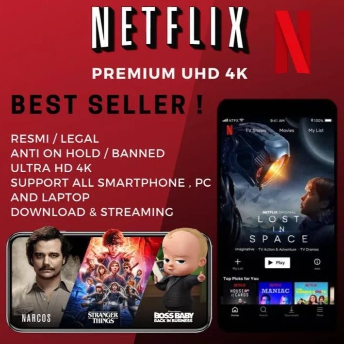 Jual Sharing 1 Bulan - Netflix Netflix ClaudserT | VCGamers