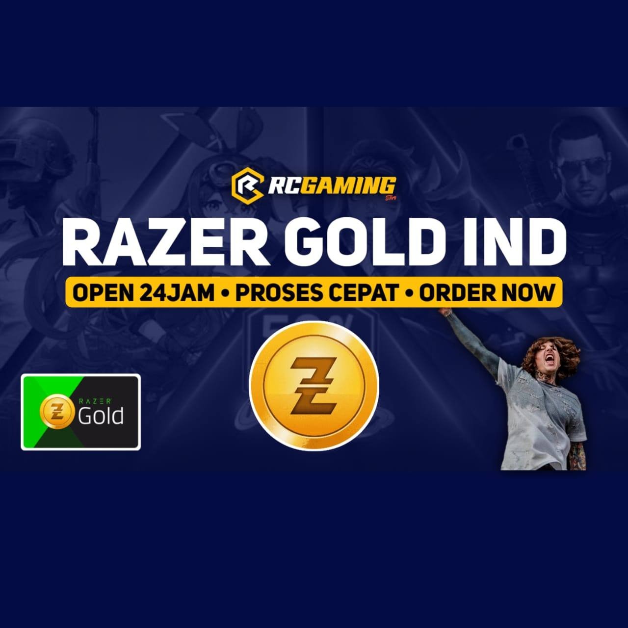 Jual IDR 200.000 Razer Gold PIN RCGaming store | VCGamers