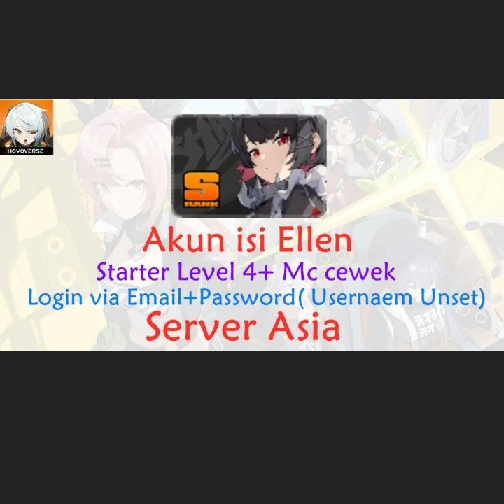 Jual Akun  zenless Zone Zero Ellen Female Starter [ASIA] Genshin Impact San | VCGamers