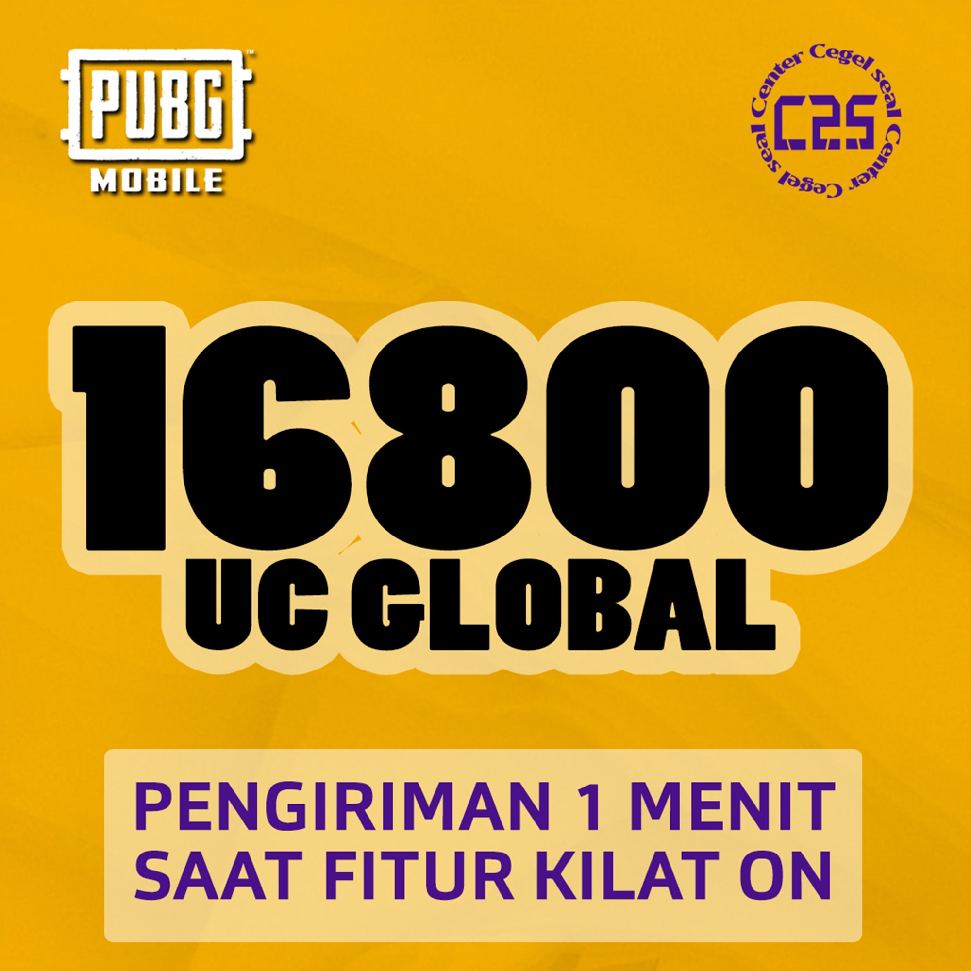 Jual 16.800 UC Global PUBG Mobile Center Cegel Seal | VCGamers