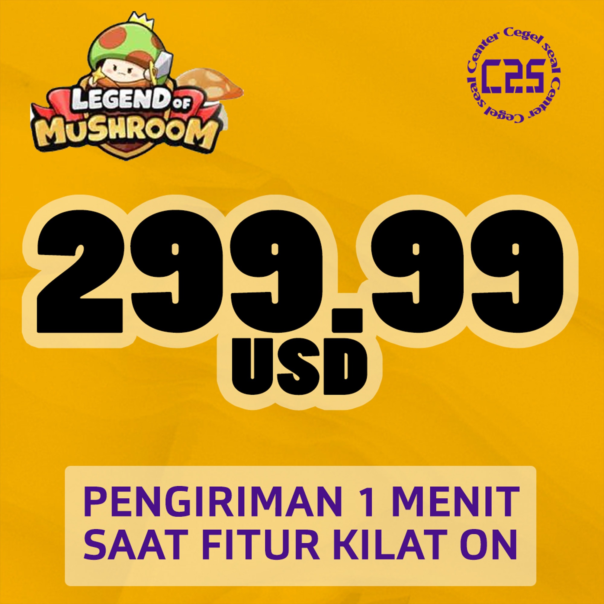 Jual 299.99 USD Legend of Mushroom (Link Payment) Center Cegel Seal | VCGamers