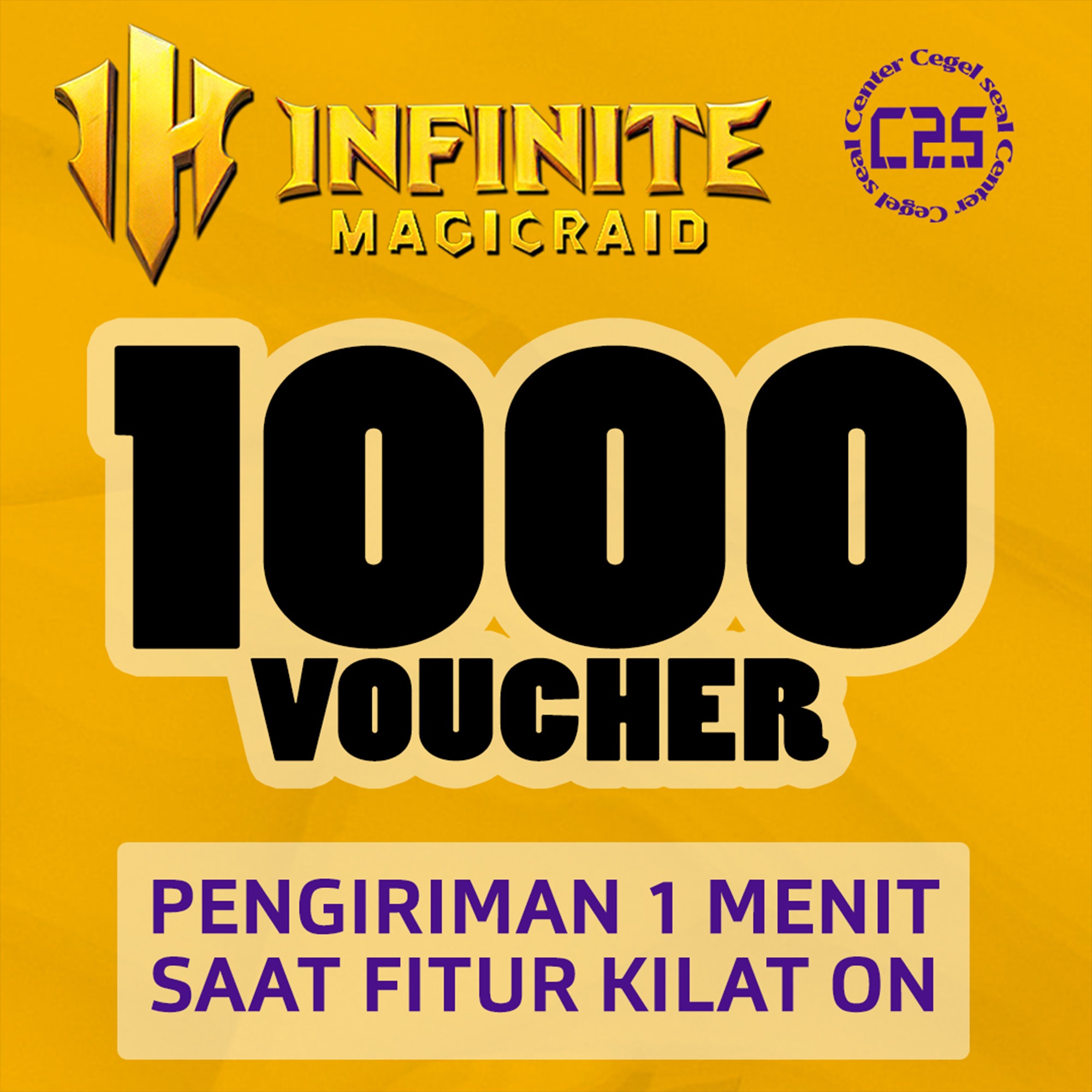 Jual 1000 Voucher Infinite Magicraid Center Cegel Seal | VCGamers