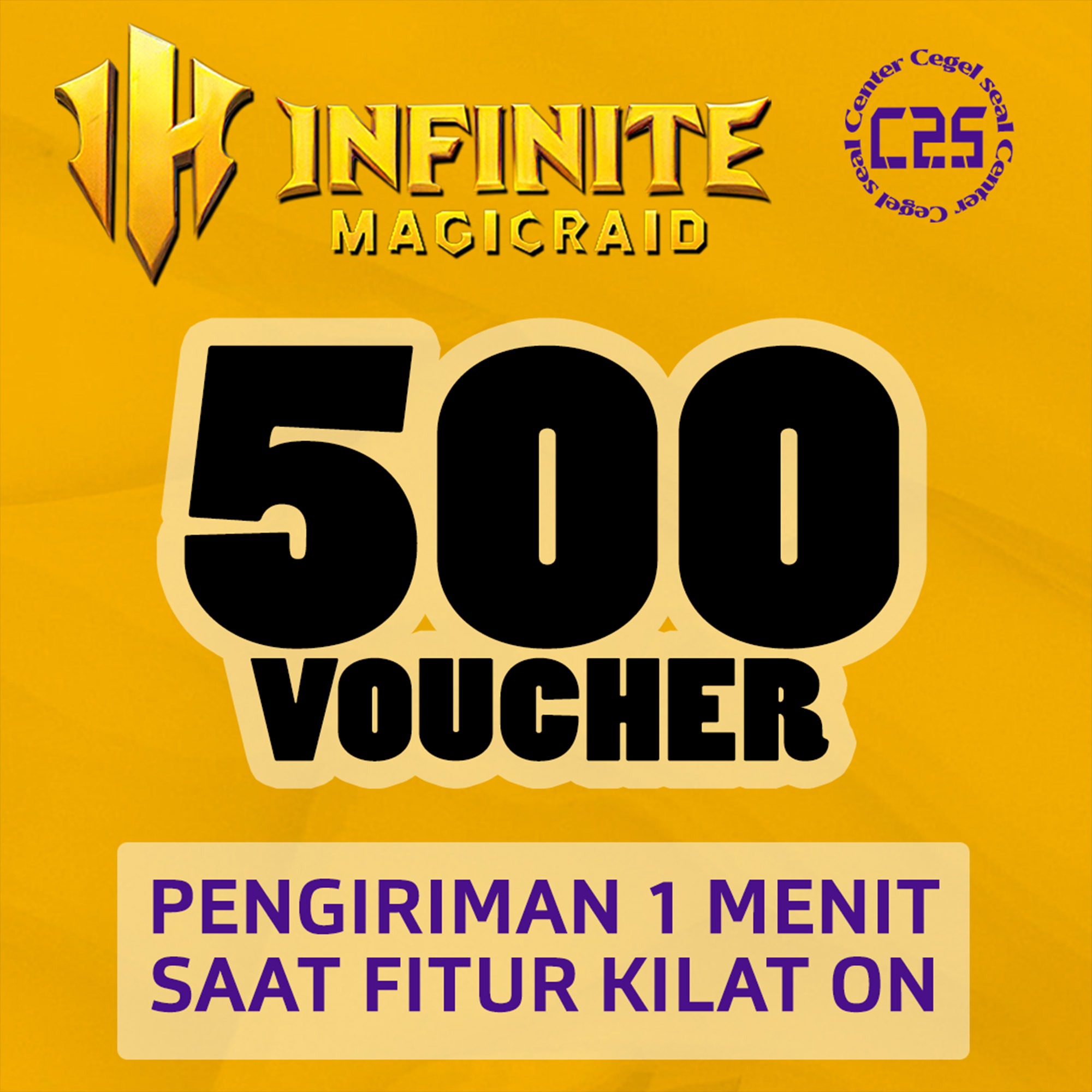 Jual 500 Voucher Infinite Magicraid Center Cegel Seal | VCGamers