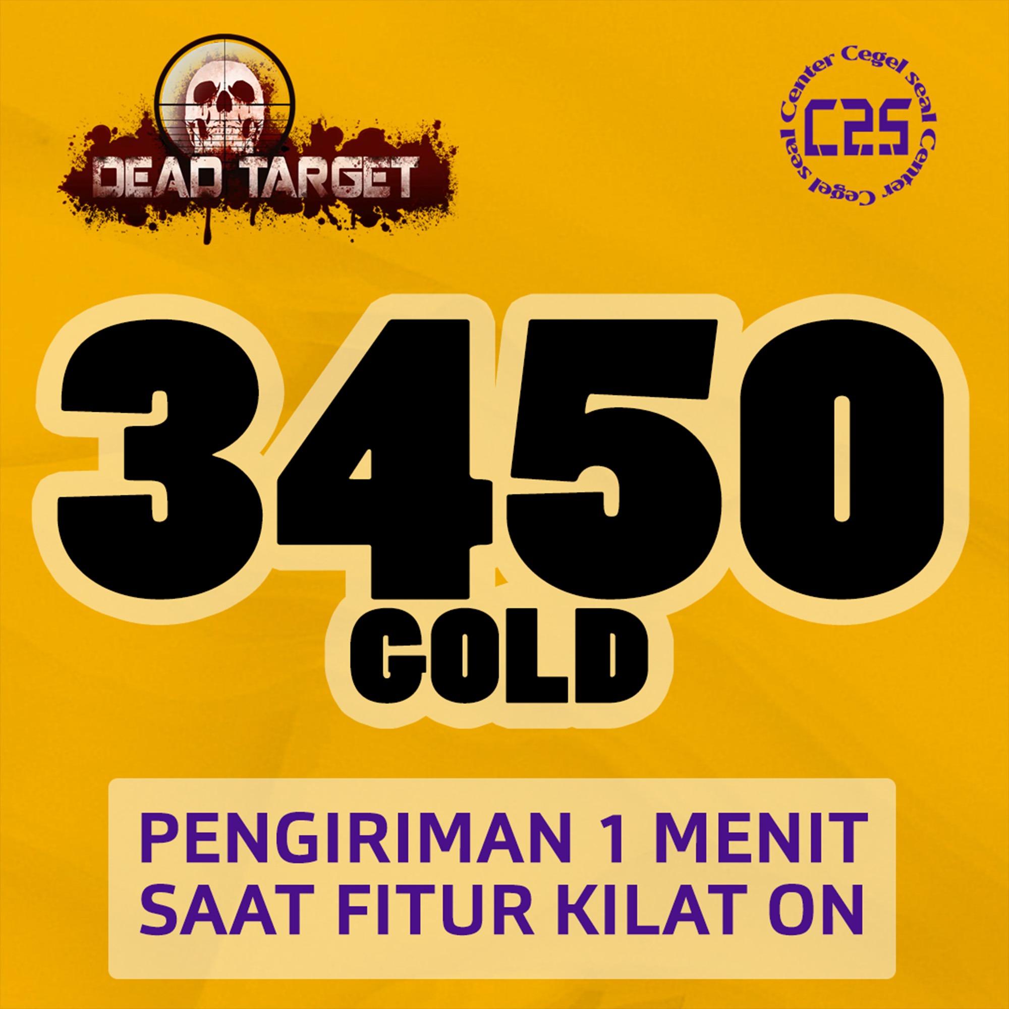 Jual 3450 Gold Dead Target Zombie Center Cegel Seal | VCGamers