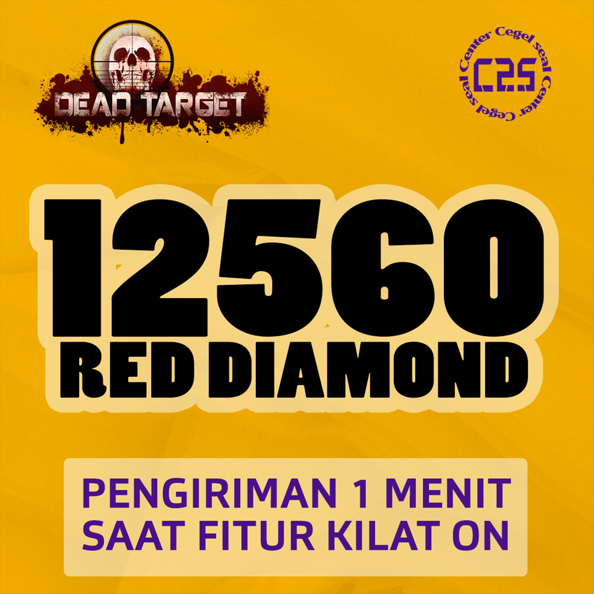 Jual 12650 Red Diamond Dead Target Zombie Center Cegel Seal | VCGamers