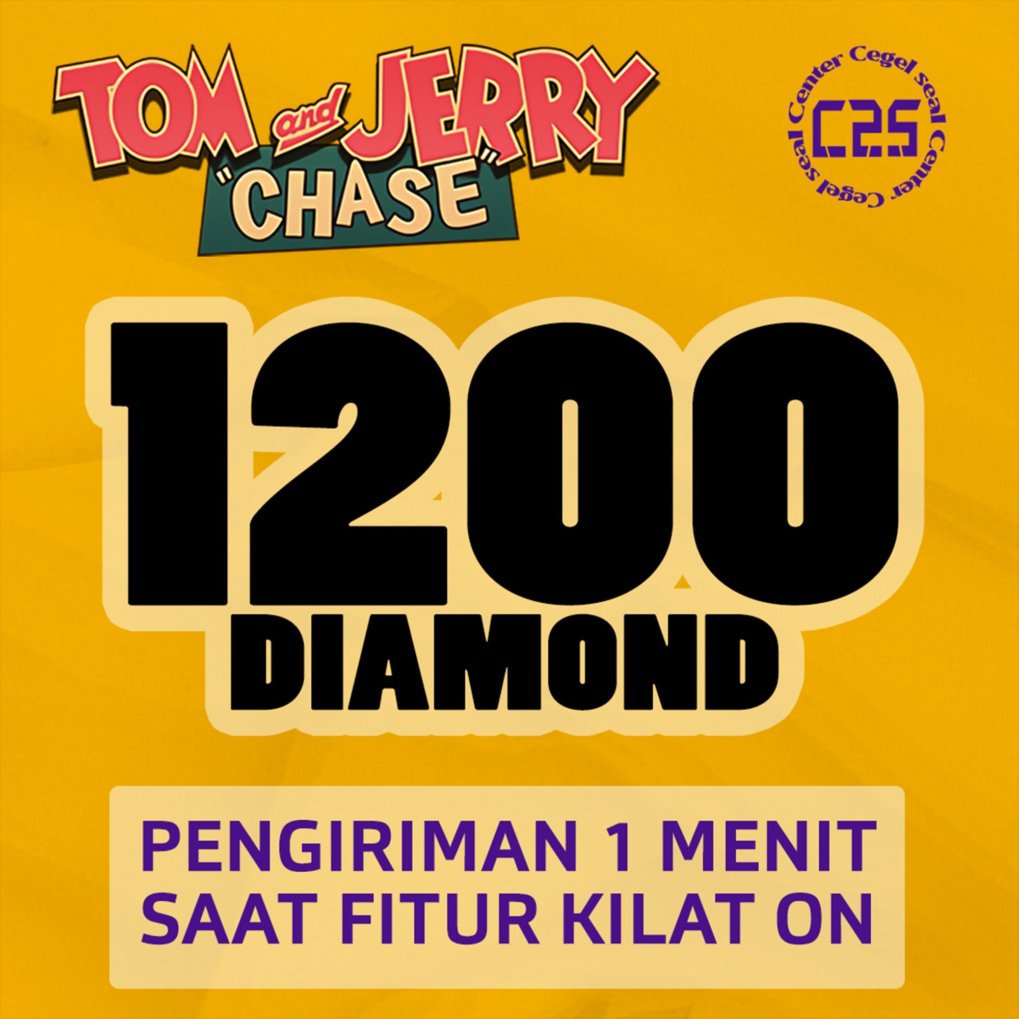 Jual 1200 Diamond Tom and Jerry Chase Center Cegel Seal | VCGamers