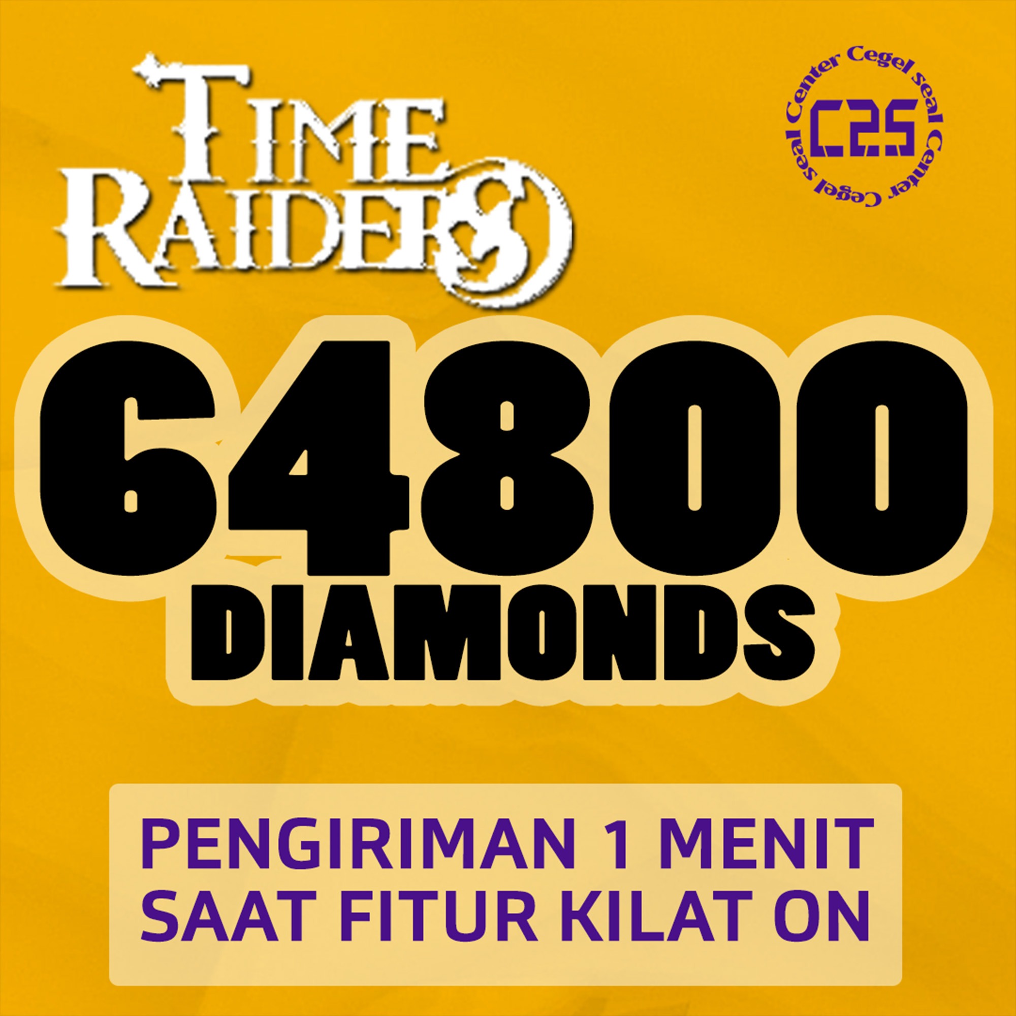 Jual 64.800 Diamonds Time Raiders Center Cegel Seal | VCGamers