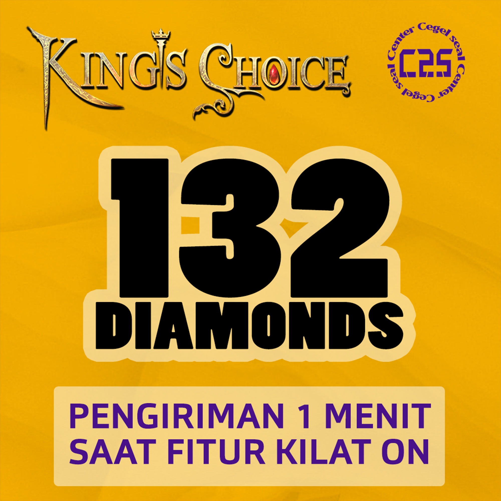 Jual 132 Diamonds Kings Choice Center Cegel Seal | VCGamers