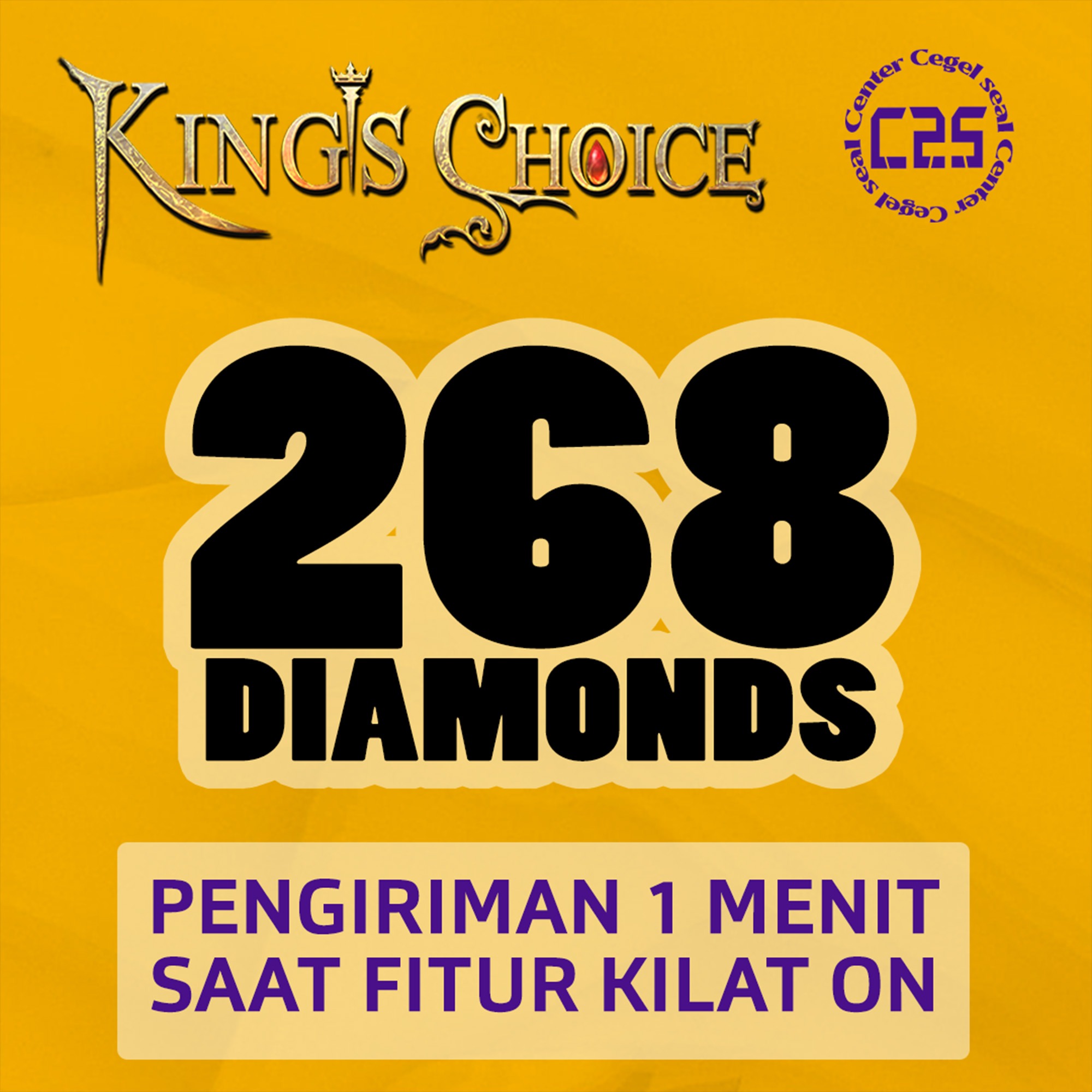 Jual 268 Diamonds Kings Choice Center Cegel Seal | VCGamers