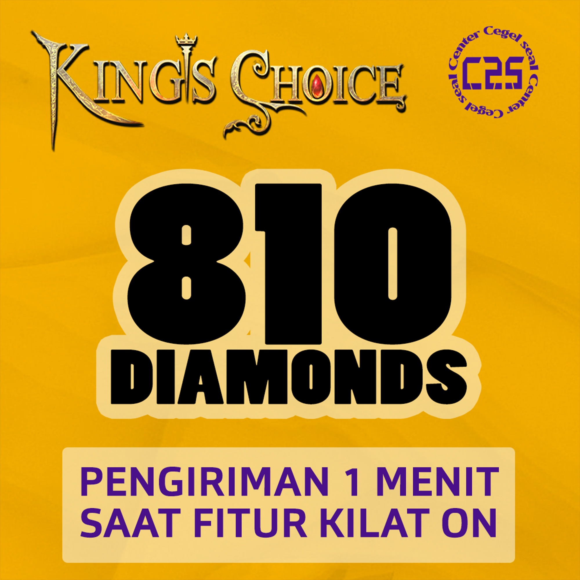 Jual 810 Diamonds Kings Choice Center Cegel Seal | VCGamers