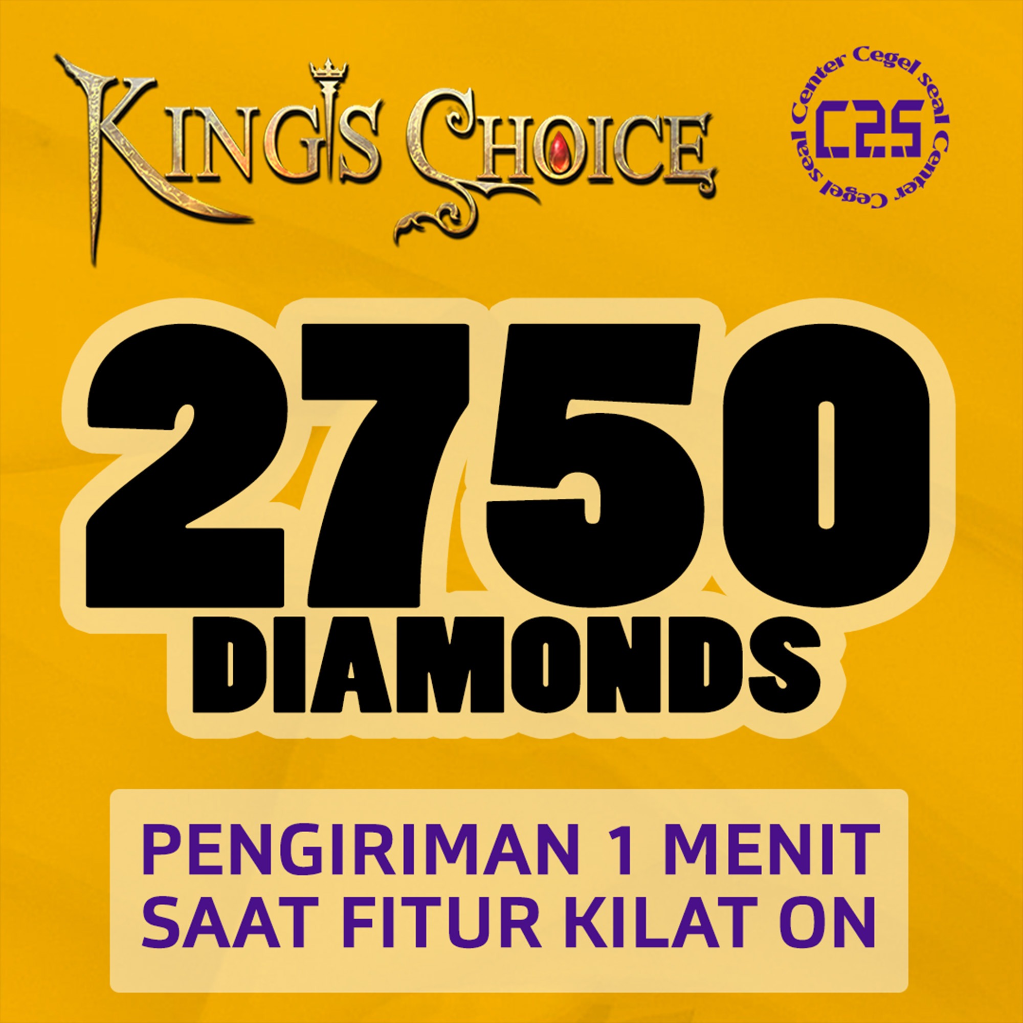 Jual 2750 Diamonds Kings Choice Center Cegel Seal | VCGamers