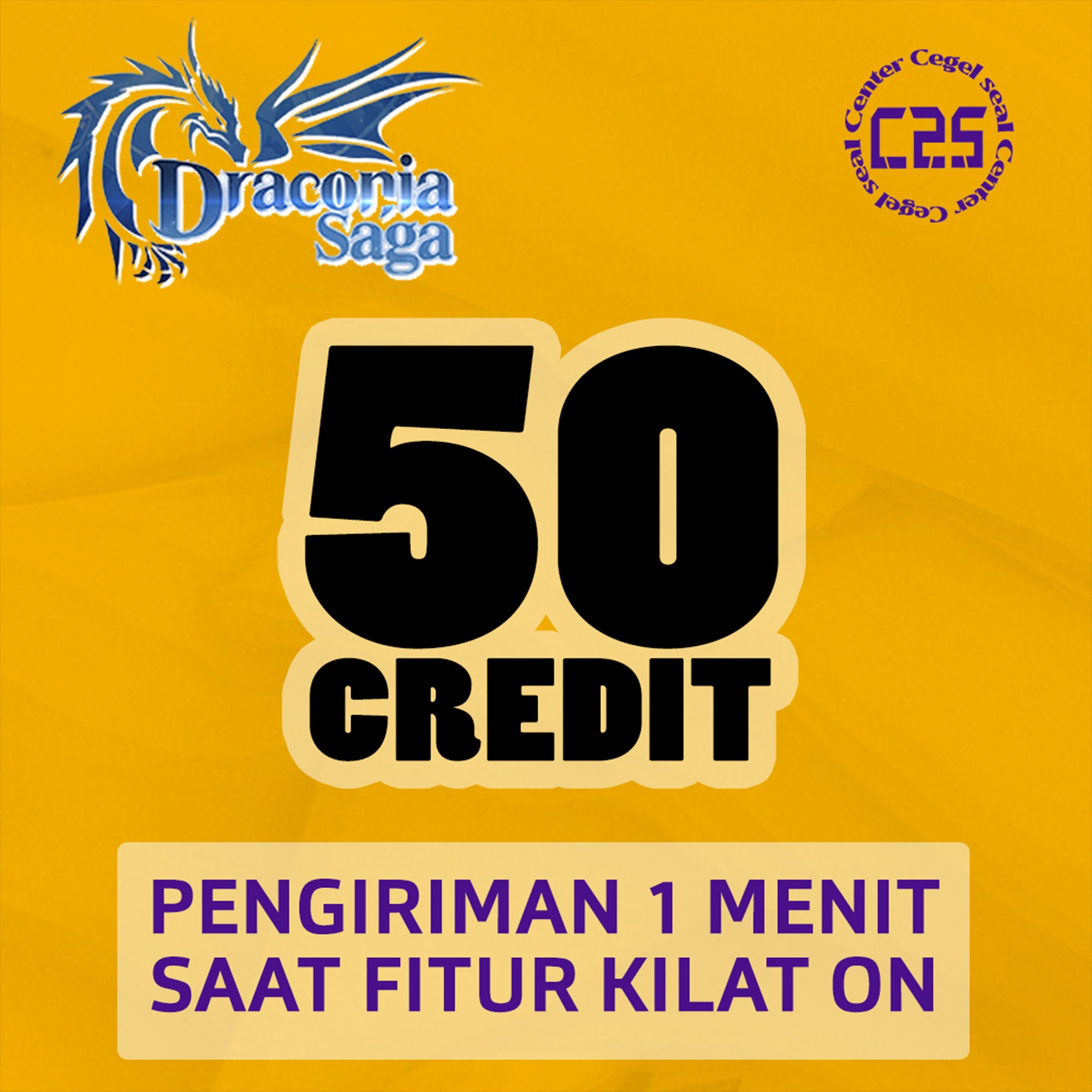 Jual 50 Credit Draconia Saga Center Cegel Seal | VCGamers