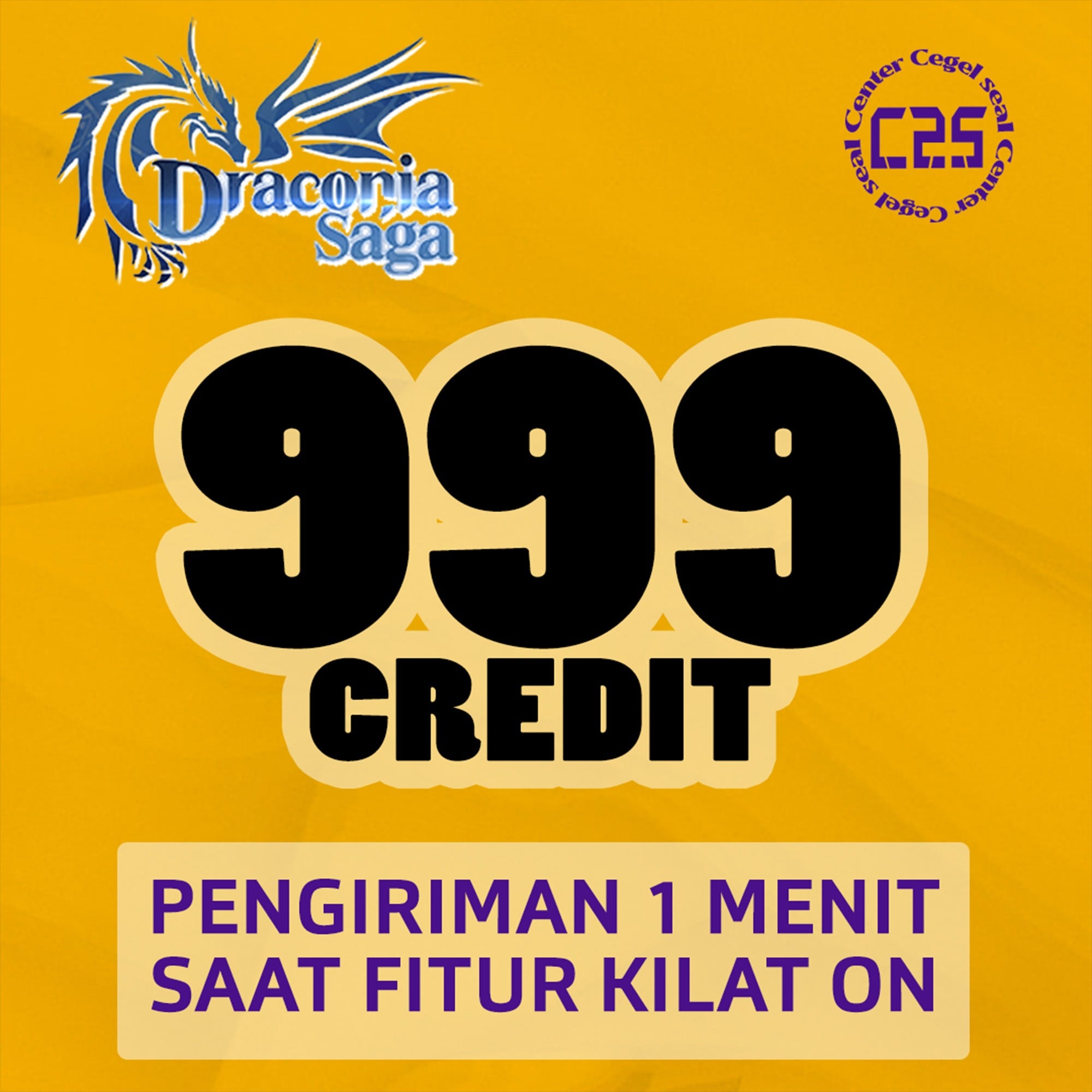 Jual 999 Credit Draconia Saga Center Cegel Seal | VCGamers
