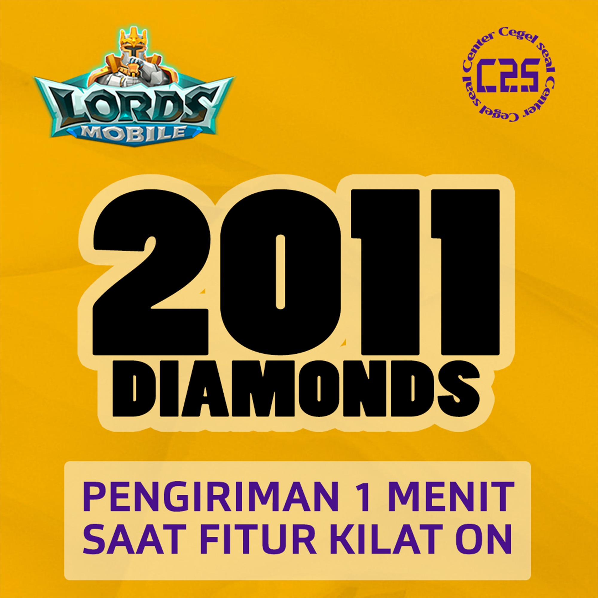 Jual 2011 Diamonds Lords Mobile Center Cegel Seal | VCGamers