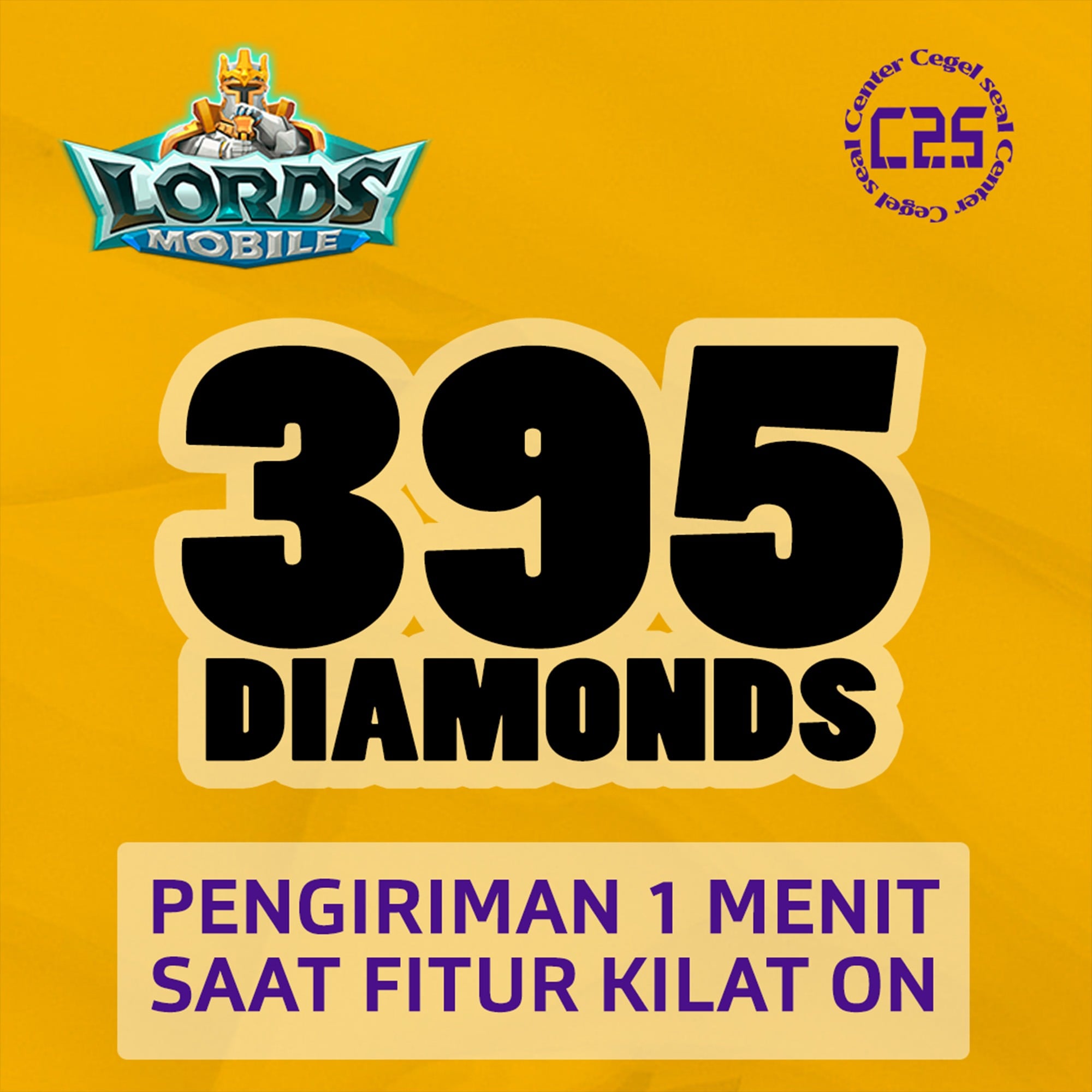 Jual 395 💎 Lords Mobile Center Cegel Seal | VCGamers