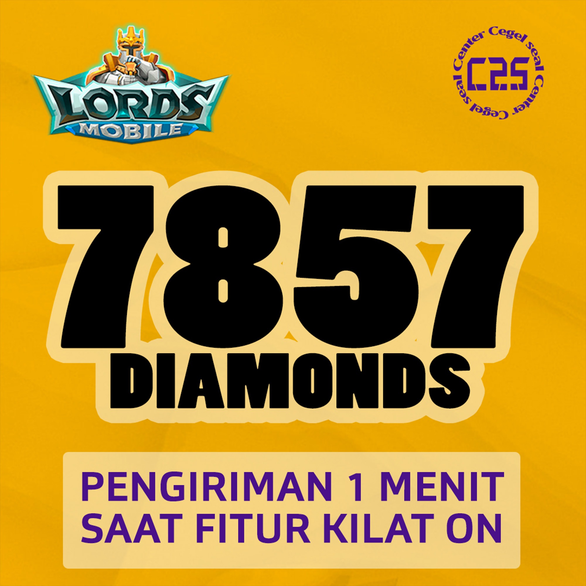 Jual 7.857 💎 Lords Mobile Center Cegel Seal | VCGamers