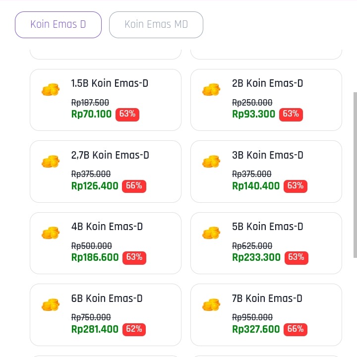 Jual 9B Koin Emas-D Higgs Games Island Chips | VCGamers