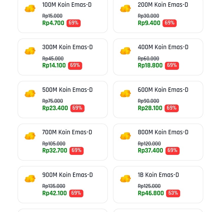 Jual 9B Koin Emas-D Higgs Games Island Chips | VCGamers