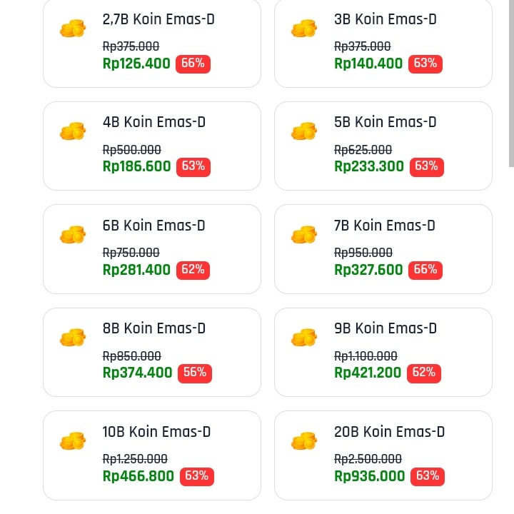 Jual 9B Koin Emas-D Higgs Games Island Chips | VCGamers