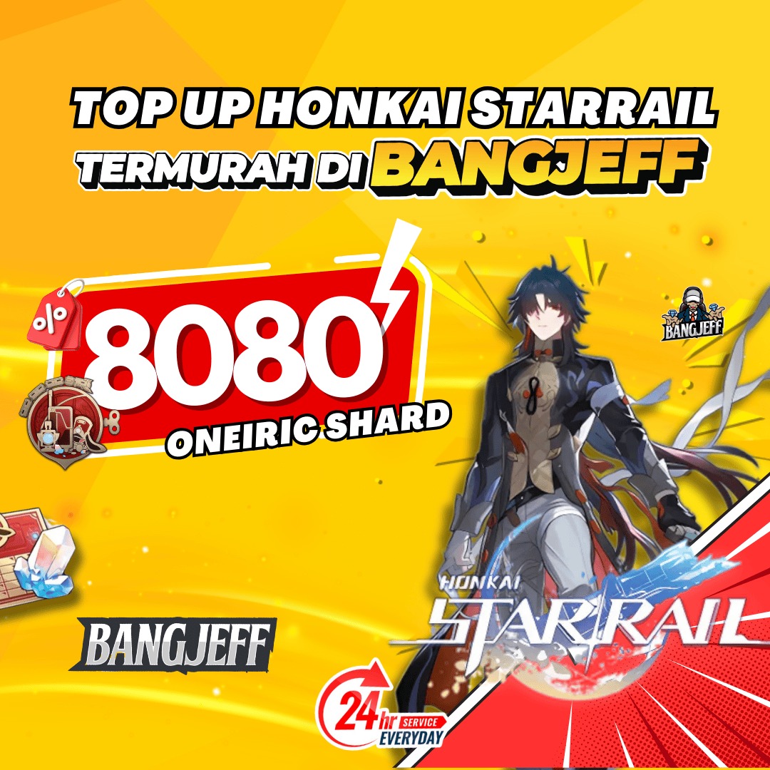 Jual 8080 (6480+1600) Oneiric Shard Honkai Star Rail BANGJEFF | VCGamers