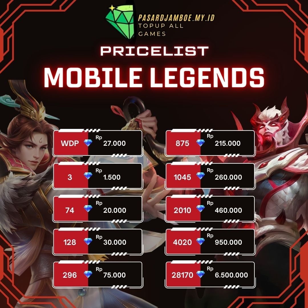Jual 5 Diamonds Mobile Legends Pasar Jambu | VCGamers