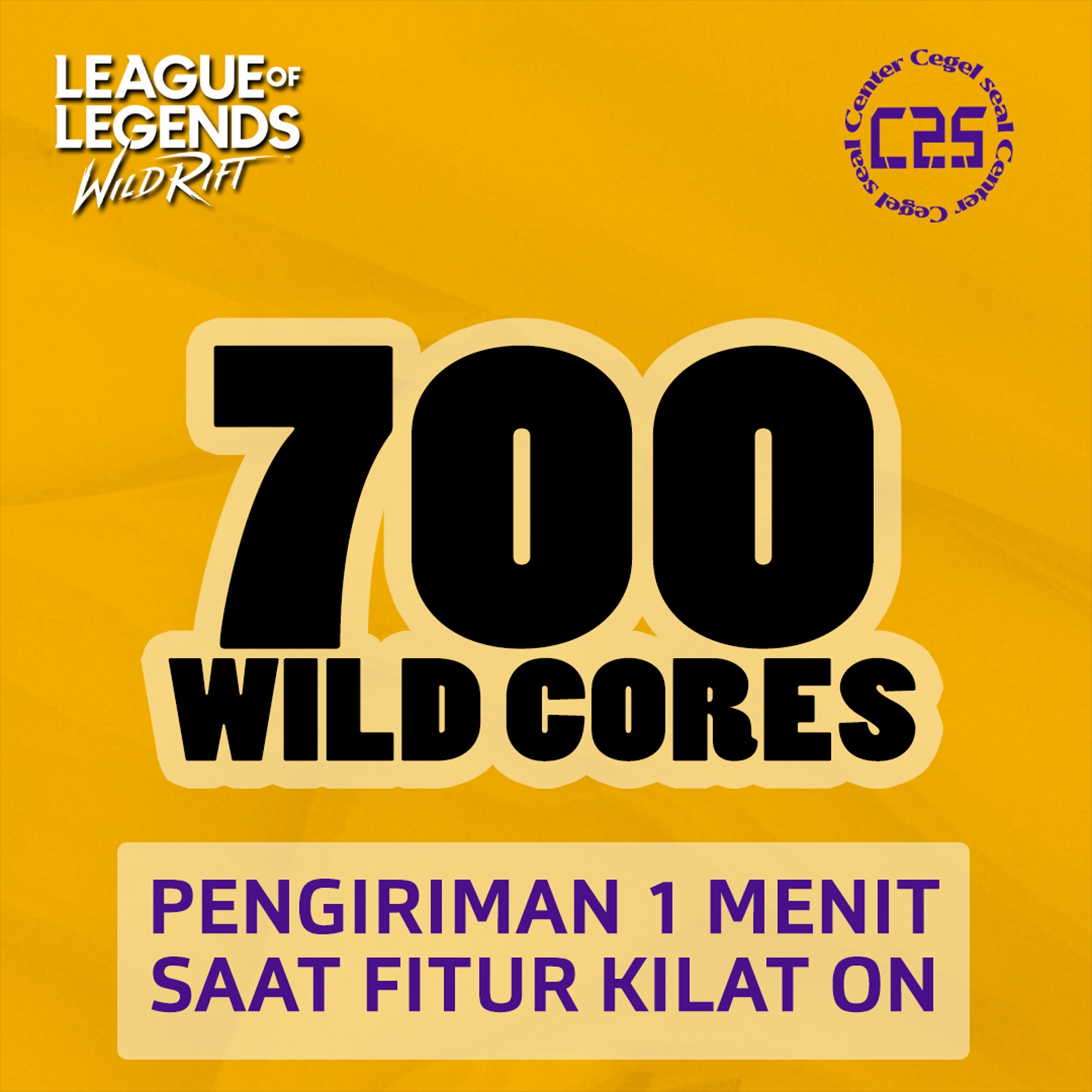 Jual 700 Wild Cores League of Legends Wild Rift Center Cegel Seal | VCGamers