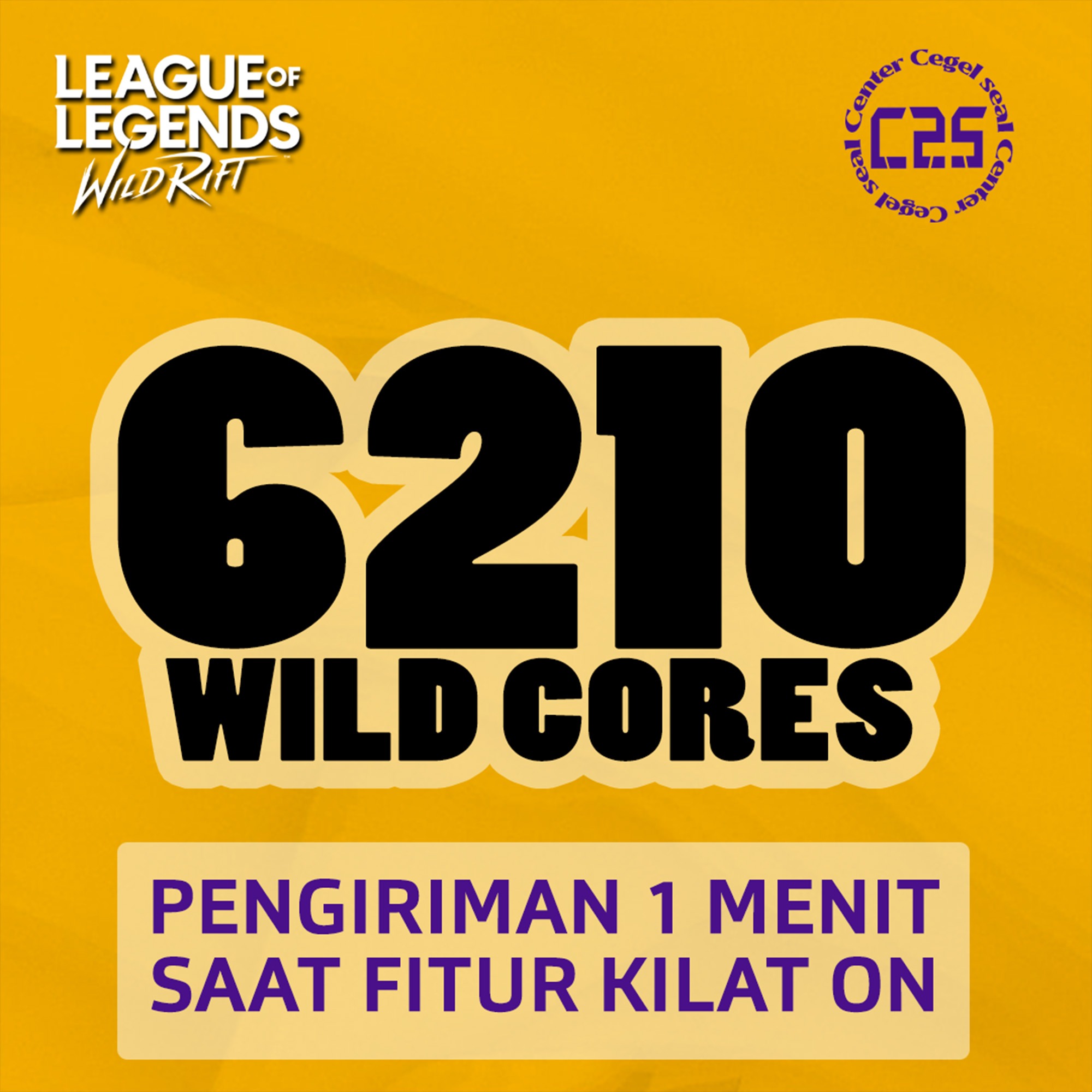 Jual 6210 Wild Cores League of Legends Wild Rift Center Cegel Seal | VCGamers