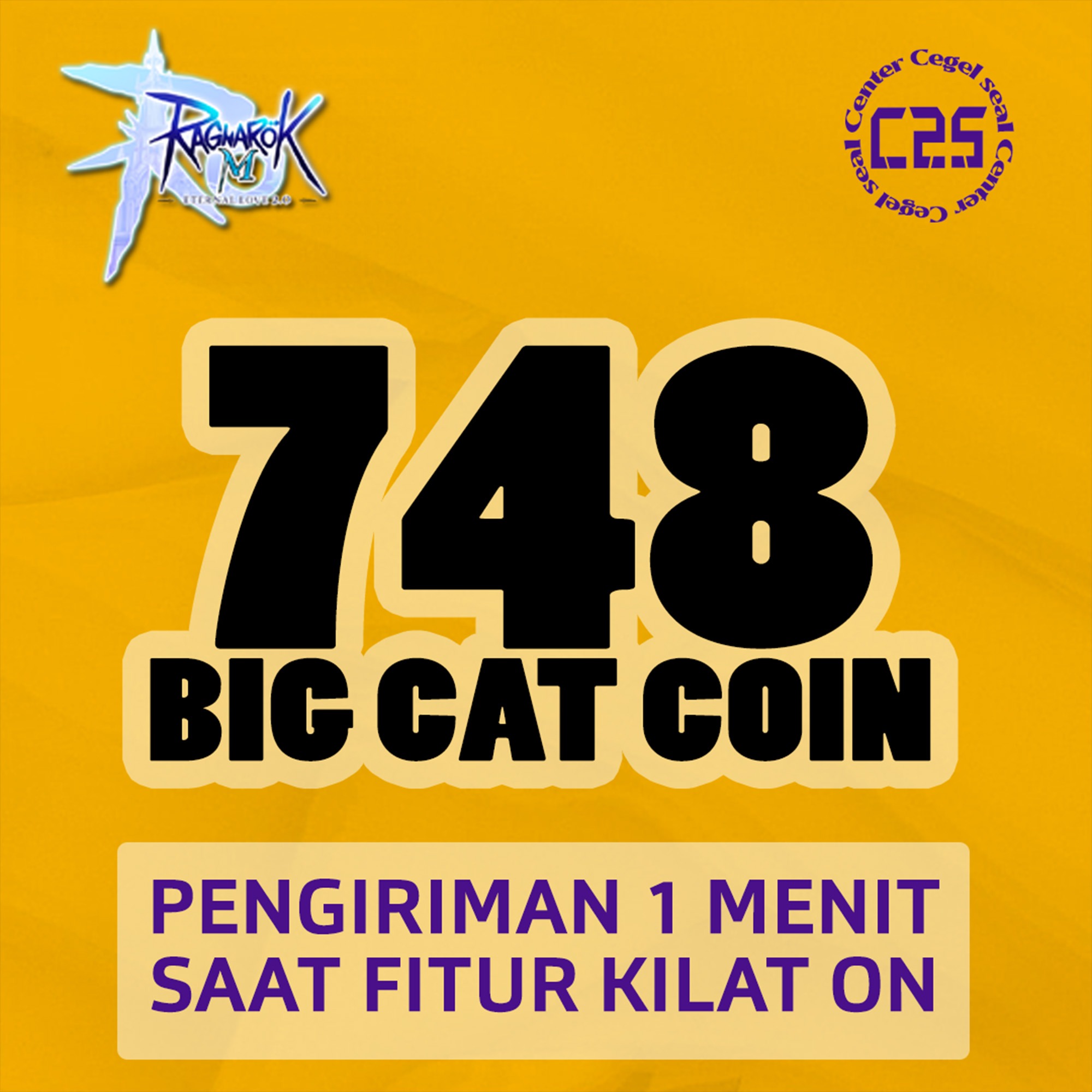 Jual 748 Big Cat Coins XL Ragnarok M Eternal Love Center Cegel Seal | VCGamers