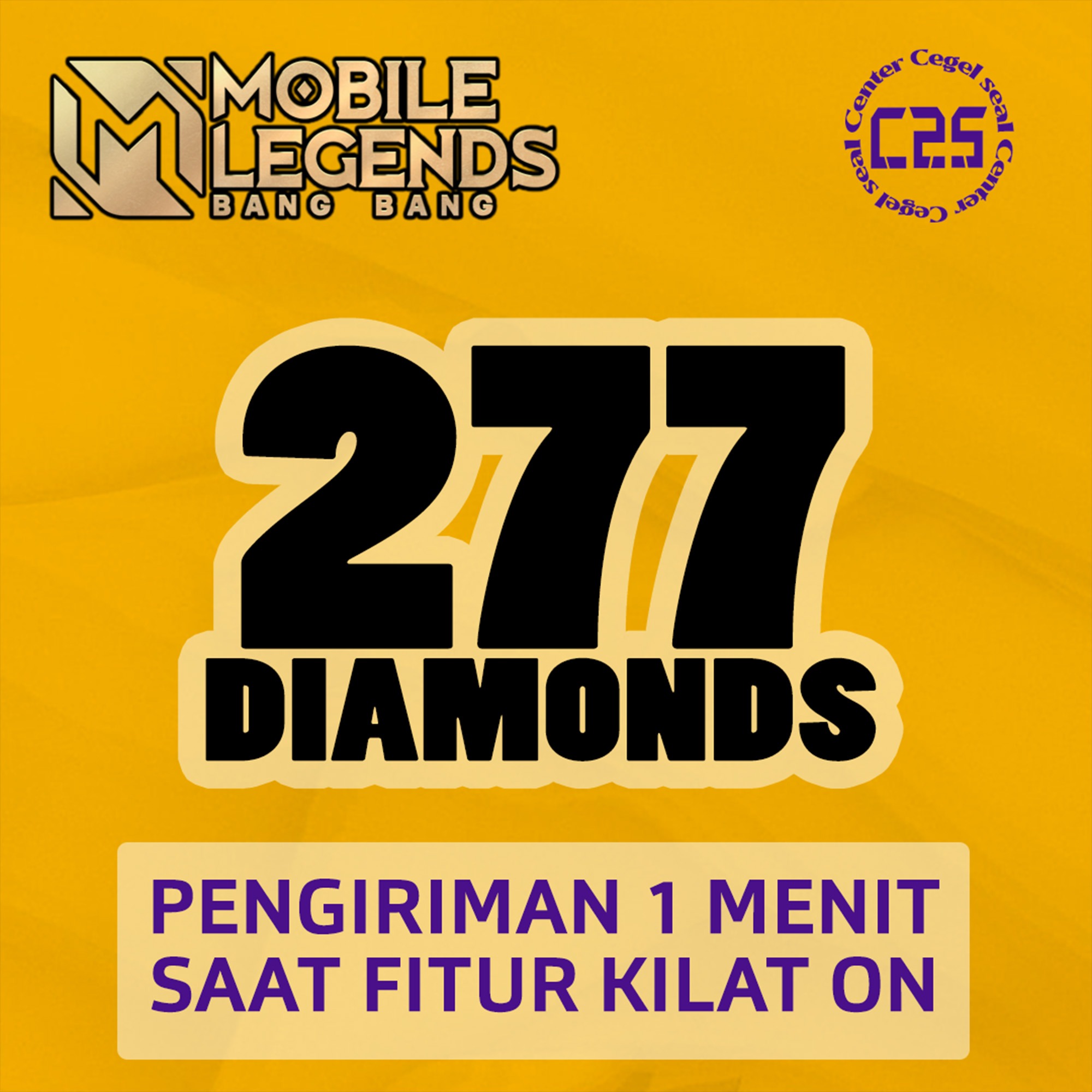 Jual 250 Diamonds + 27 Bonus Mobile Legends Center Cegel Seal | VCGamers