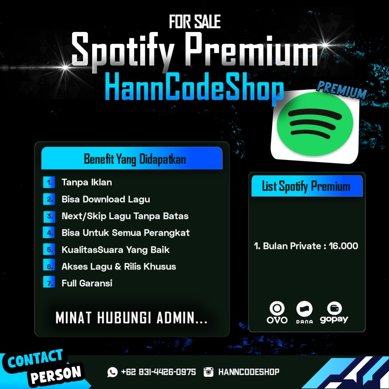 Jual 1 Bulan Spotify HannCodeShop | VCGamers