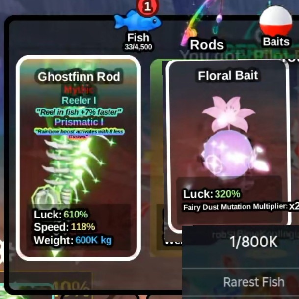 Jual AKUN FISH IT! RATA KANAN GHOSTFINN ROD + AETHER BAIT Fish It! HangesaSell | VCGamers