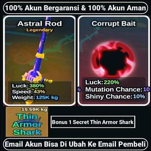 Jual AKUN ASTRAL ROD + CORRUPT BAIT Fish It! OCH RAI STORE | VCGamers