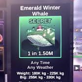 Jual Emerald Winter Whale Fish It! - Roblox Angded store | VCGamers