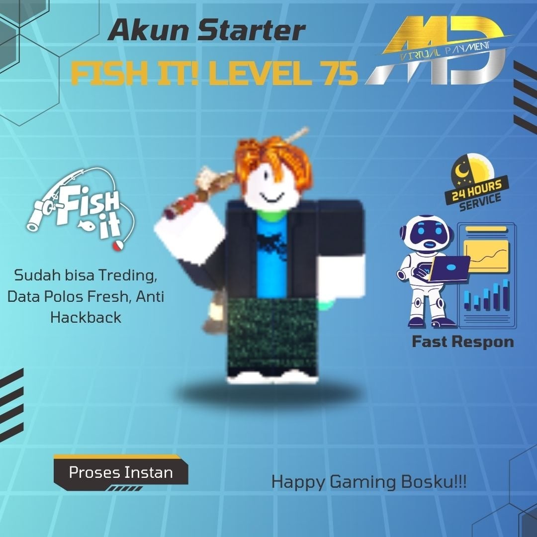 Jual Akun Starter Fish It - Level 75 Fish It! - Roblox MDV Payment | VCGamers