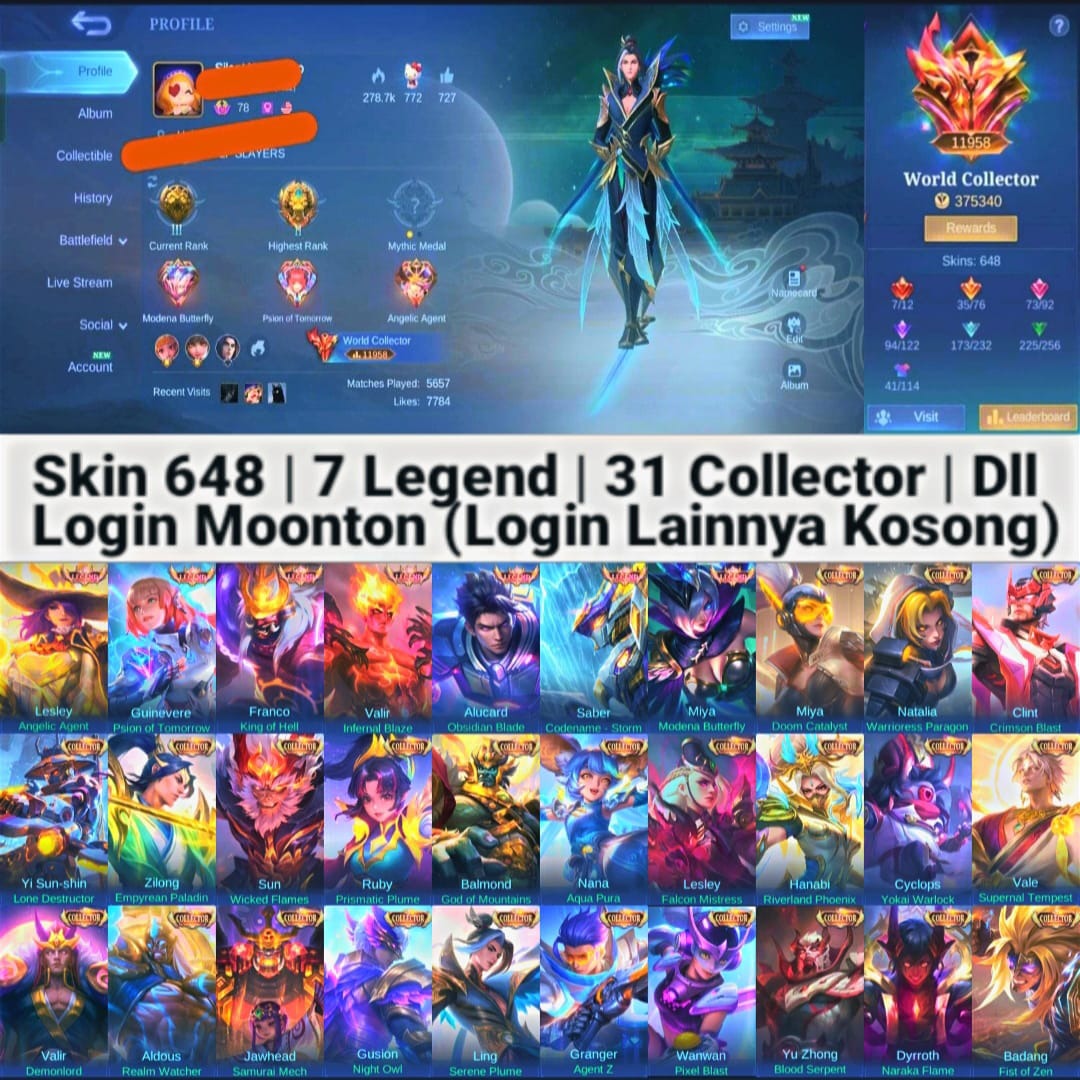 Jual Akun Rank Master Mobile Legends Fanny Aspirant Store | VCGamers