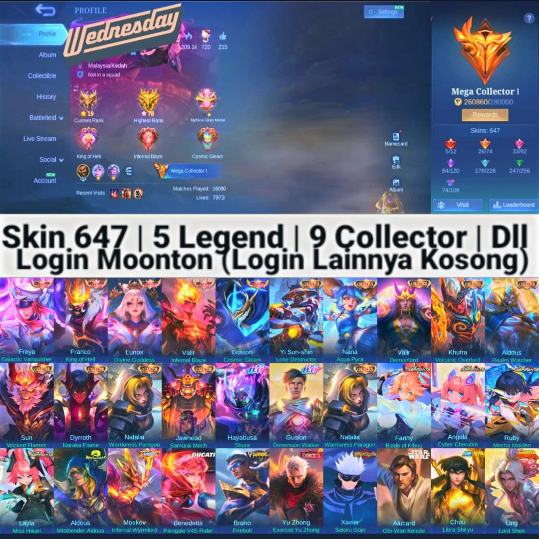 Jual Akun ML Skin 140+ Mobile Legends Fanny Aspirant Store | VCGamers