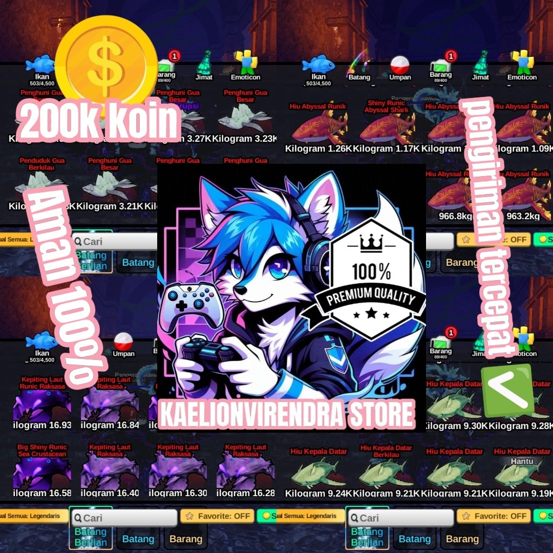 Jual 200K Coins (Fish It!) Fish It! - Roblox kaelionvirendraStore | VCGamers