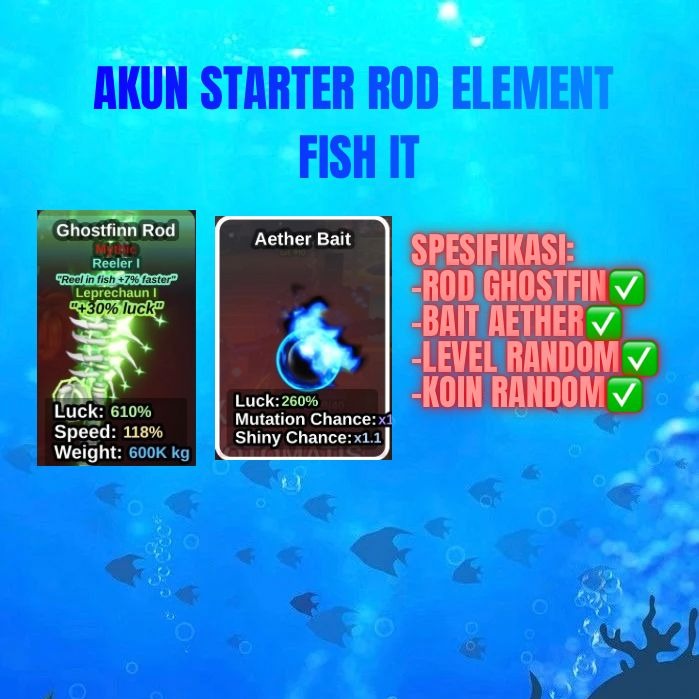 Jual Akun Fish it - Ghostfinn Rod + Aether Bait Fish It! - Roblox ZALL STORE | VCGamers