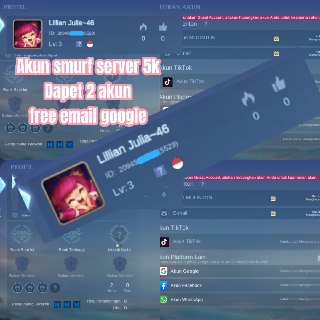 Jual Akun Smurf Mobile Legends kaelionvirendraStore | VCGamers