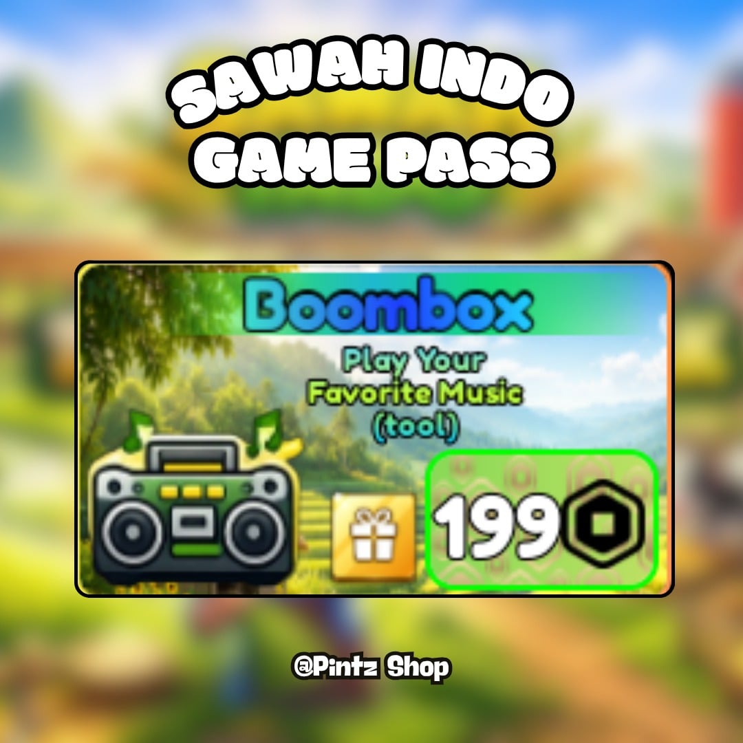 Jual Boombox SAWAH Indo - Roblox Pintz Shop | VCGamers