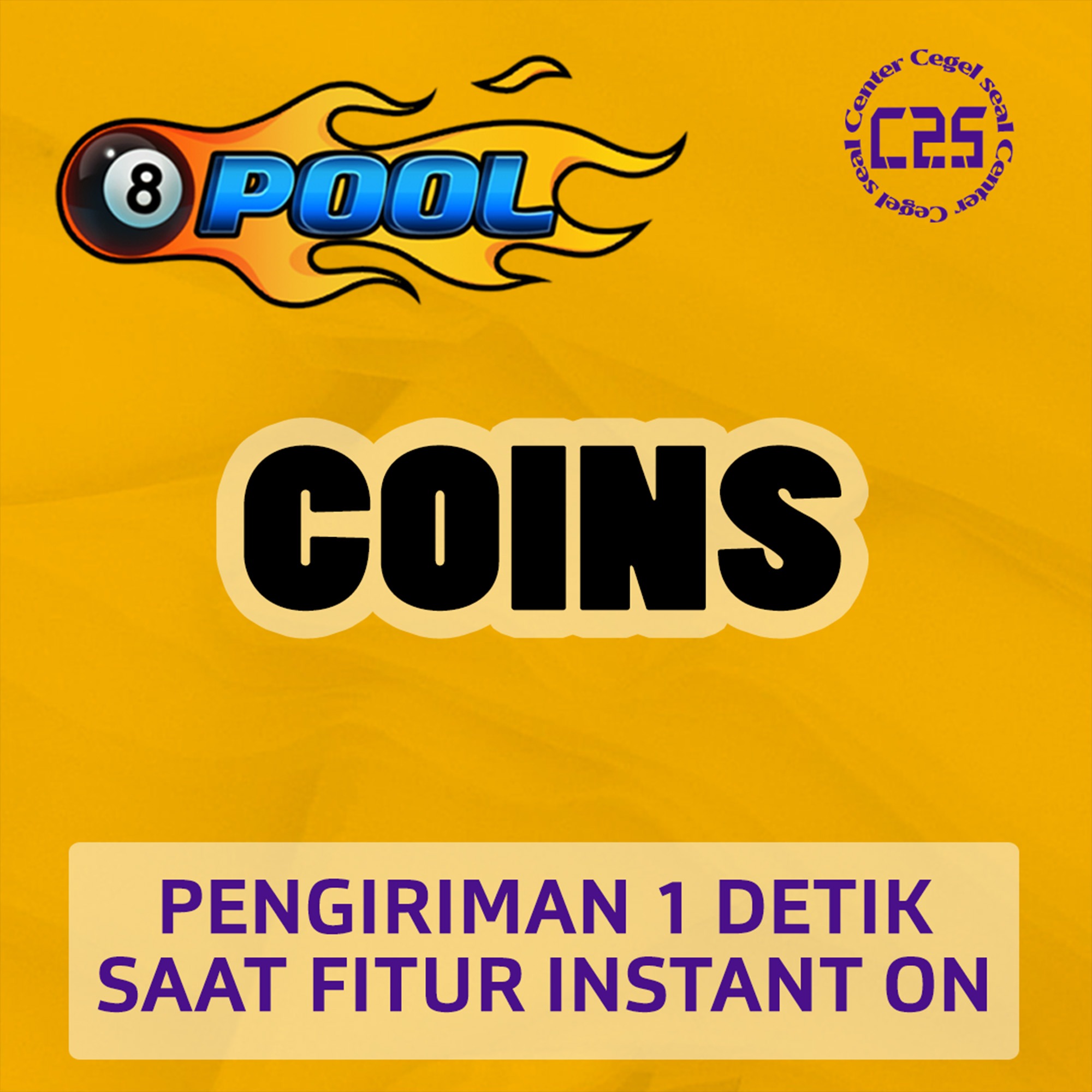 Jual Stash of Coins 8 Ball Pool Center Cegel Seal | VCGamers
