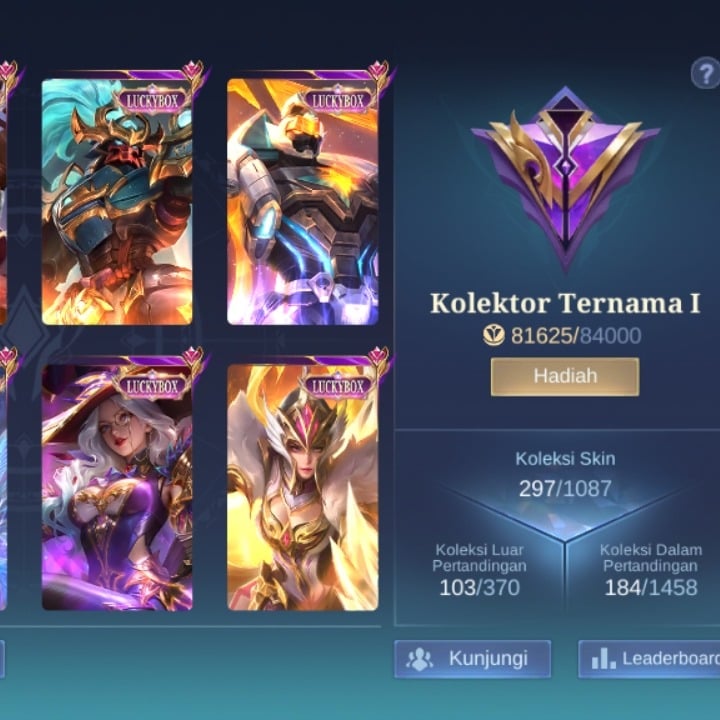 Jual Akun Sultan Murah Mobile Legends Dedy afiyanto store | VCGamers