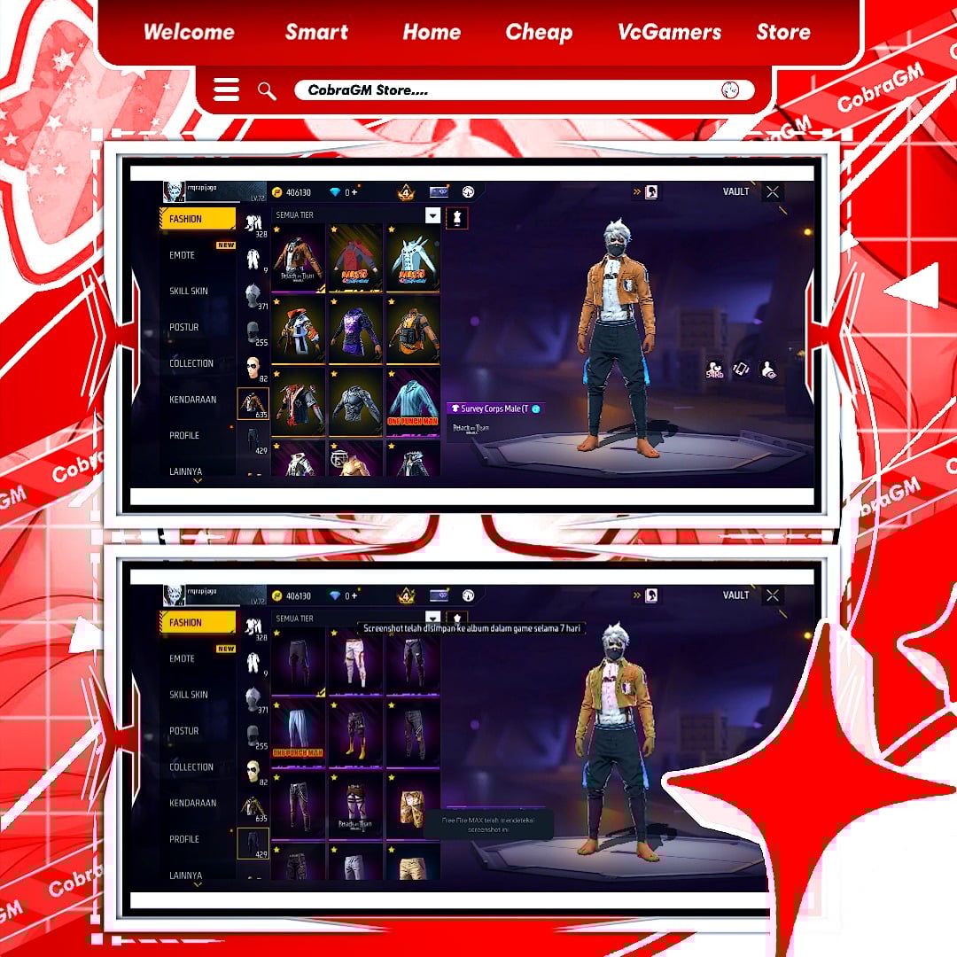 Jual AKUN MAX 1 SG TEROMPET SULTAN Free Fire CobraGM Store | VCGamers