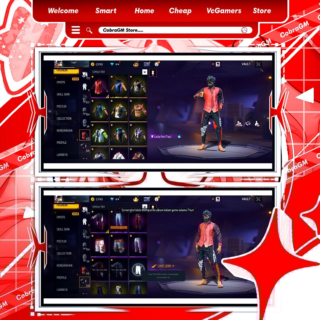 Jual Akun Fress Free Fire CobraGM Store | VCGamers
