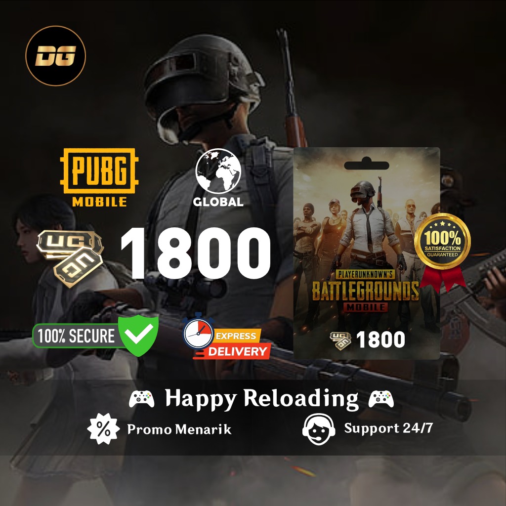 Jual 1.800 UC PUBG Mobile degamingstore | VCGamers