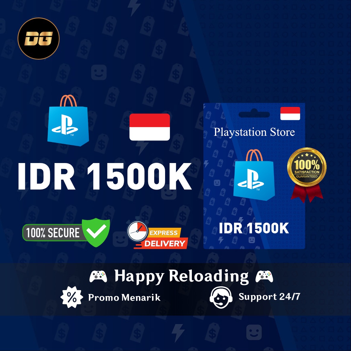 Jual IDR 1.500.000 PlayStation Network (PSN) degamingstore | VCGamers