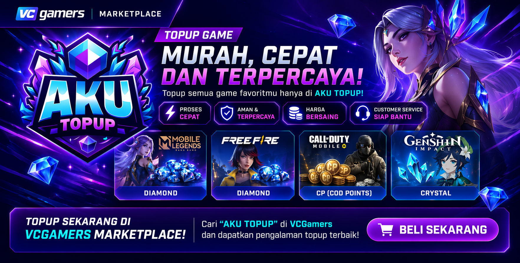 Daftar Produk Aku Topup Terlaris & Terlengkap - VCGamers