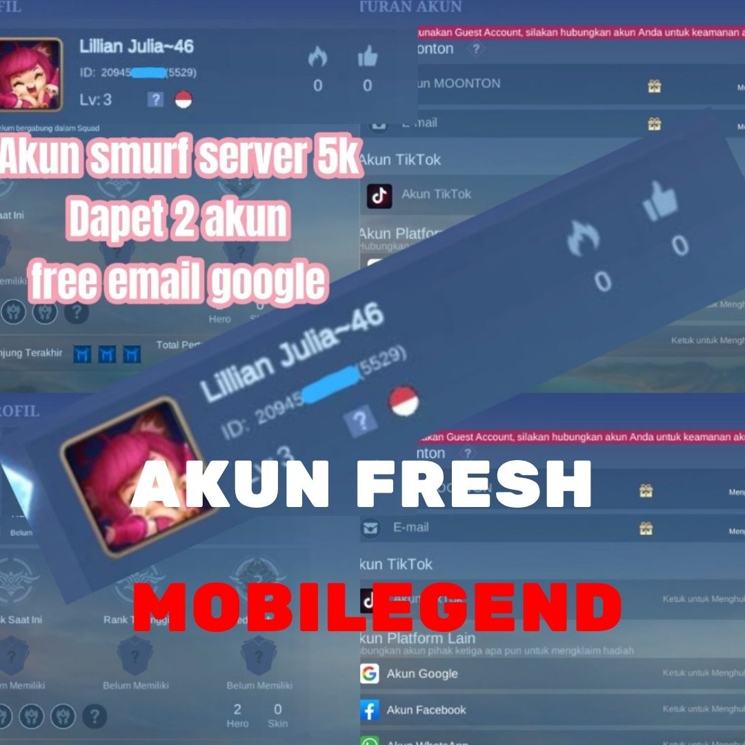 Jual Akun Smurf Mobile Legends FITASARISTORE | VCGamers