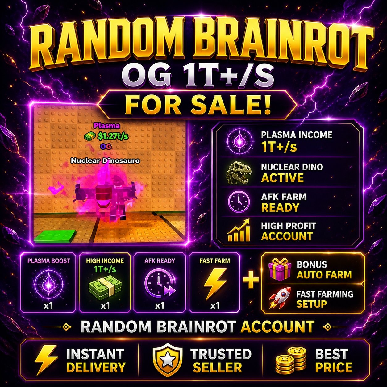 Jual Brainrot 1T/s Kick a Lucky Block - Roblox Common Store | VCGamers